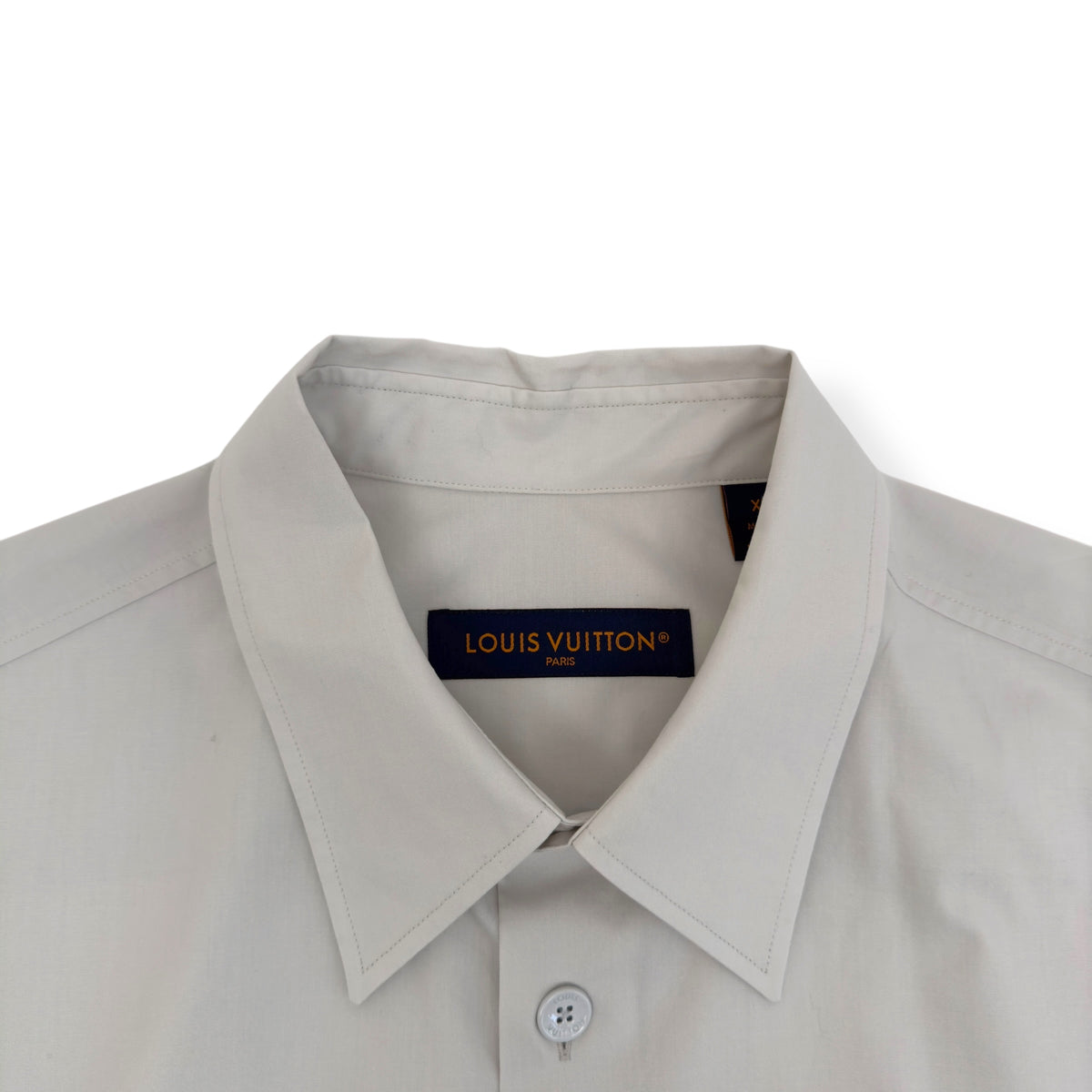 LOUIS VUITTON PRINTED LOGO SHIRT LUXURY BEIGE XL