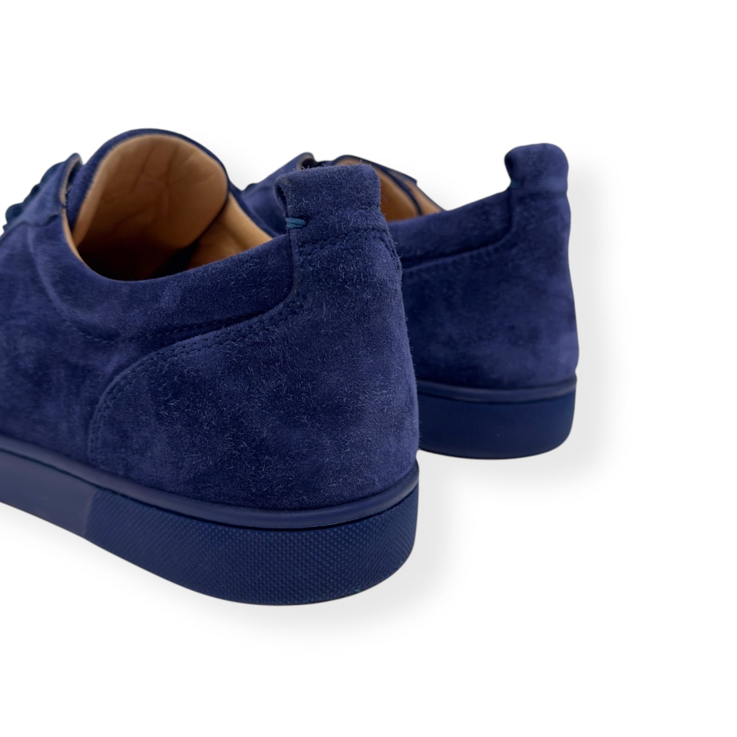 CHRISTIAN LOUBOUTIN LOUIS JUNIOR SPIKE SUEDE SNEAKER NAVY BLUE 43 / UK9