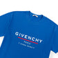 GIVENCHY OVERSIZED LOGO PRINT COTTON T-SHIRT BLUE / WHITE M