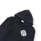 THE COUTURE CLUB FLUFFY EMBLEM KNITTED HOODIE BLACK / WHITE L