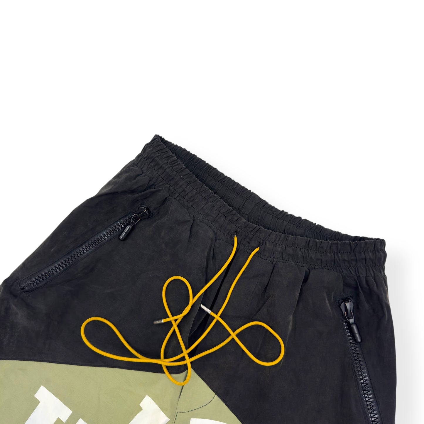 RHUDE YACHTING SWIM SHORTS BLACK / OLIVE M