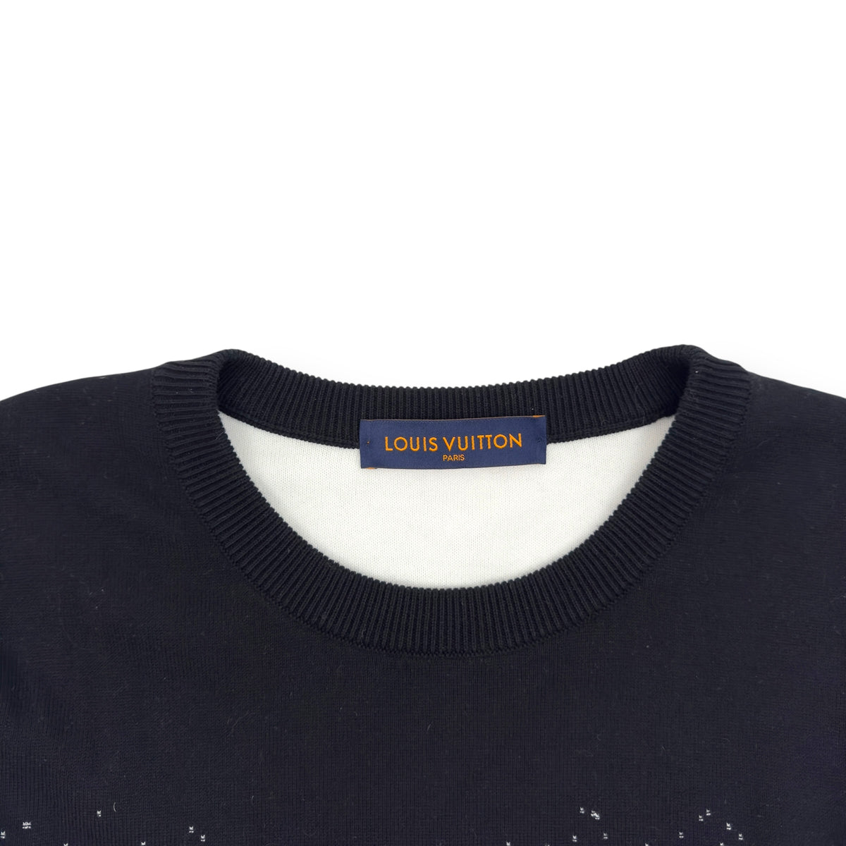 LOUIS VUITTON LVSE MONOGRAM DEGARDÉ CREWNECK SWEATSHIRT BLACK / WHITE XL