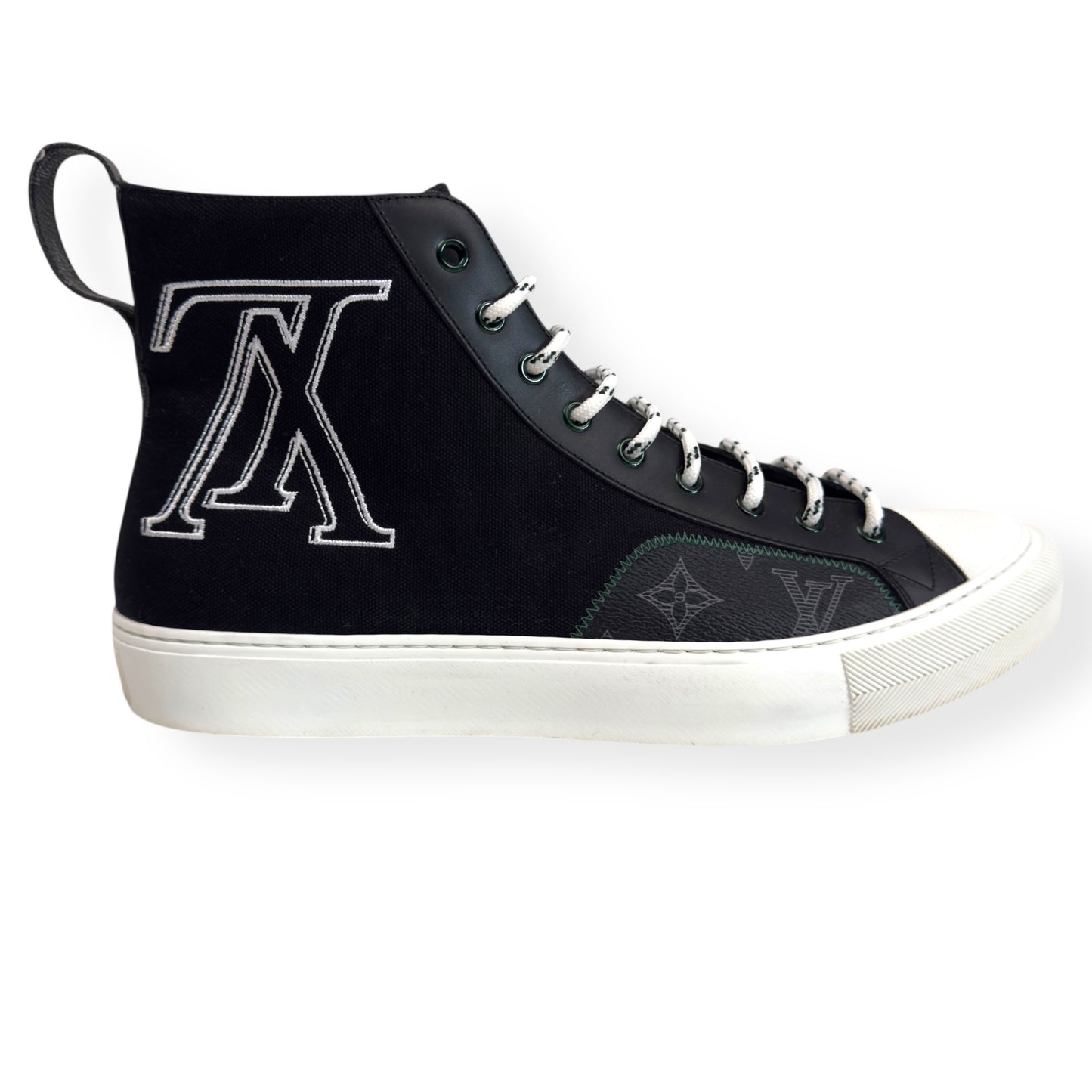 LOUIS VUITTON HIGH TOP SNEAKER BLACK / WHITE UK9