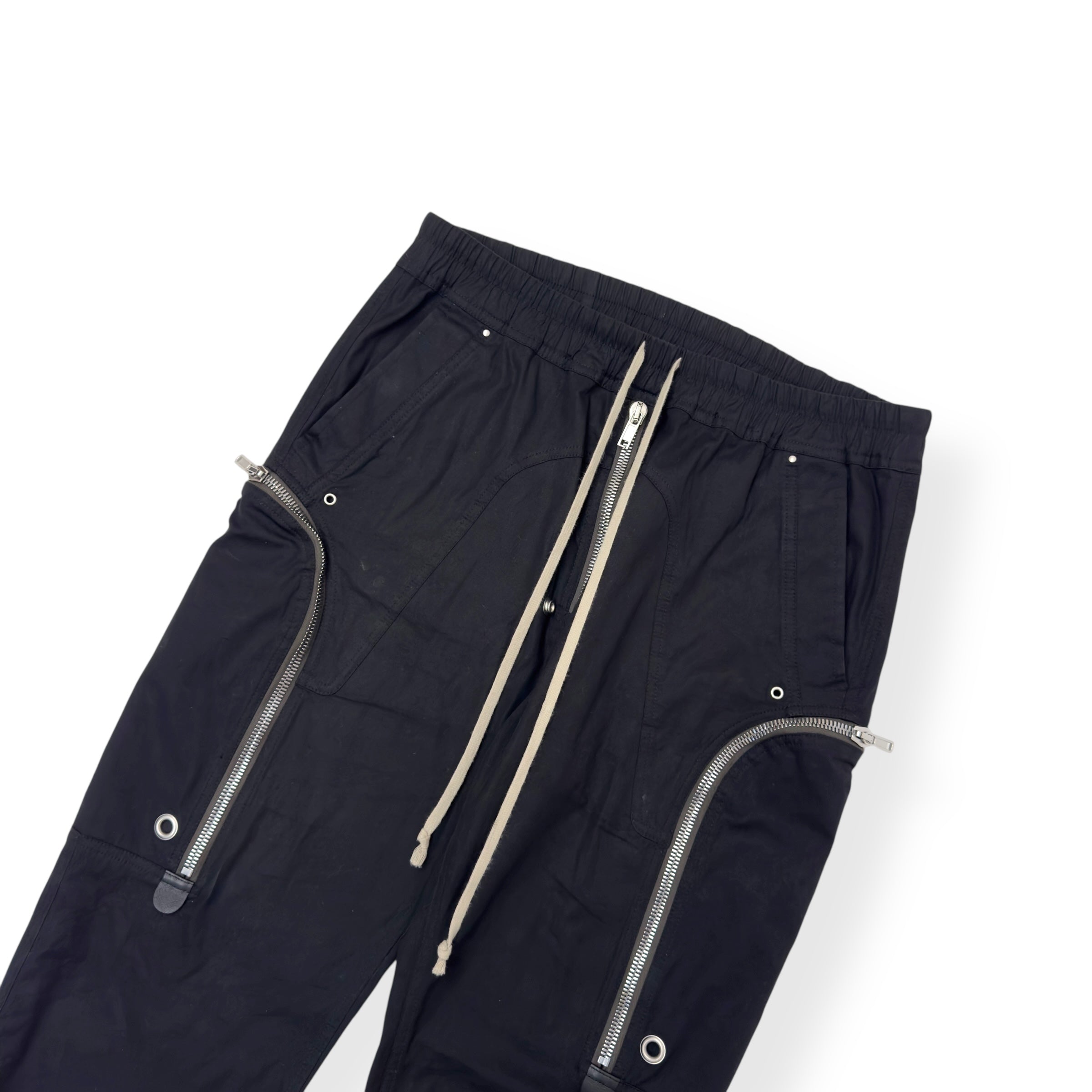 RICK OWENS SS22 FOGACHINE BAUHAUS CARGO PANTS BLACK XL