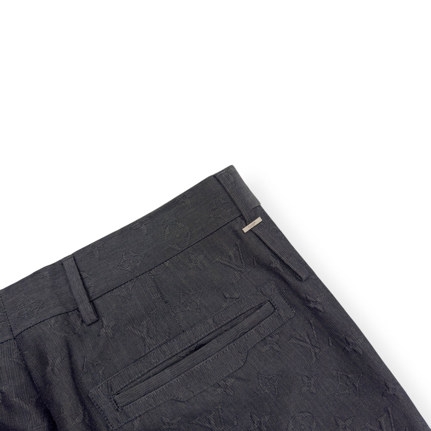 LOUIS VUITTON LOGO EMBROIDERED SLIM FIT TROUSERS S