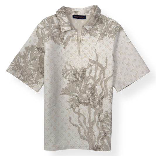 LOUIS VUITTON MONOGRAM DENIM SHIRT BEIGE S