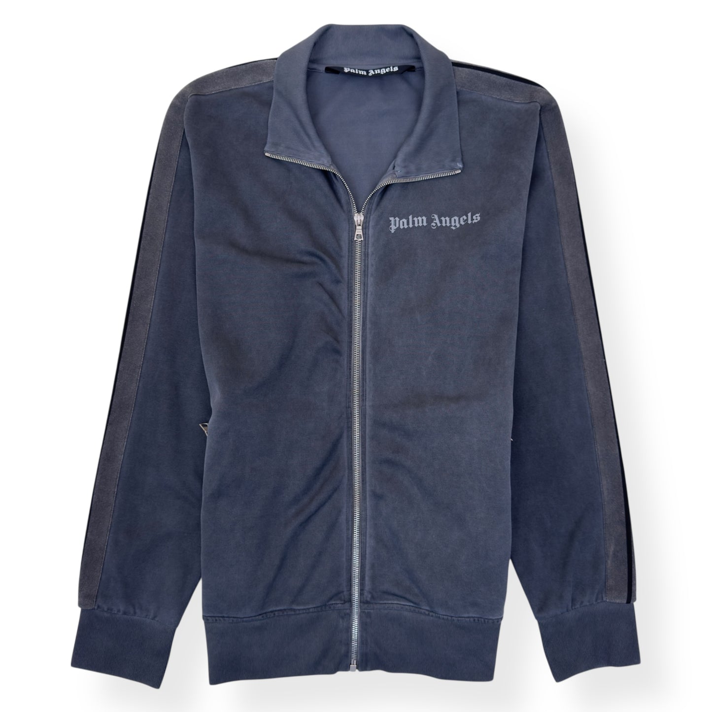 PALM ANGELS GARMENT DYED TRACK JACKET GREY XL