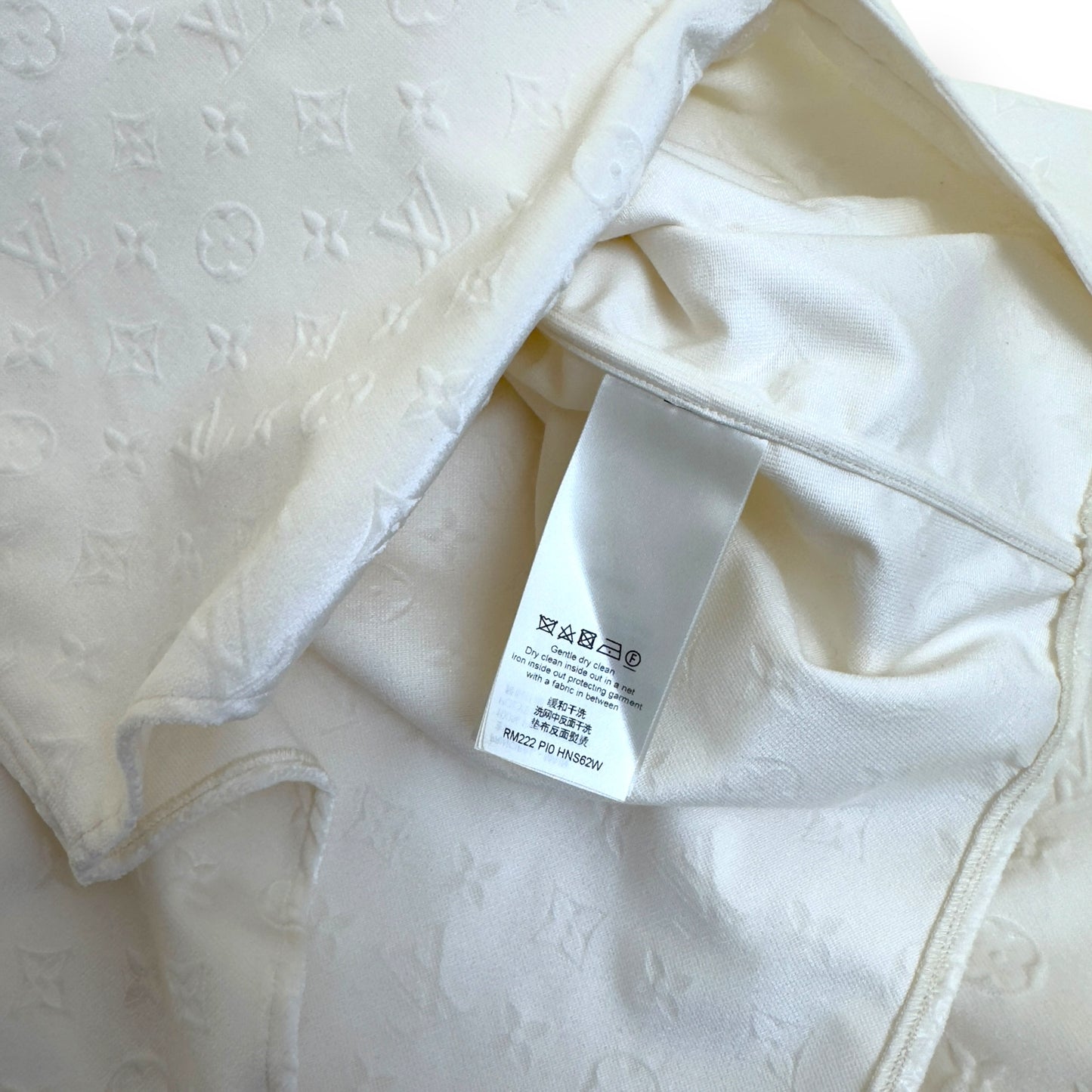 LOUIS VUITTON LV MONOGRAM VELVET SHIRT IVORY L