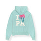 PALM ANGELS I LOVE PA PRINT HOODIE BABY BLUE L