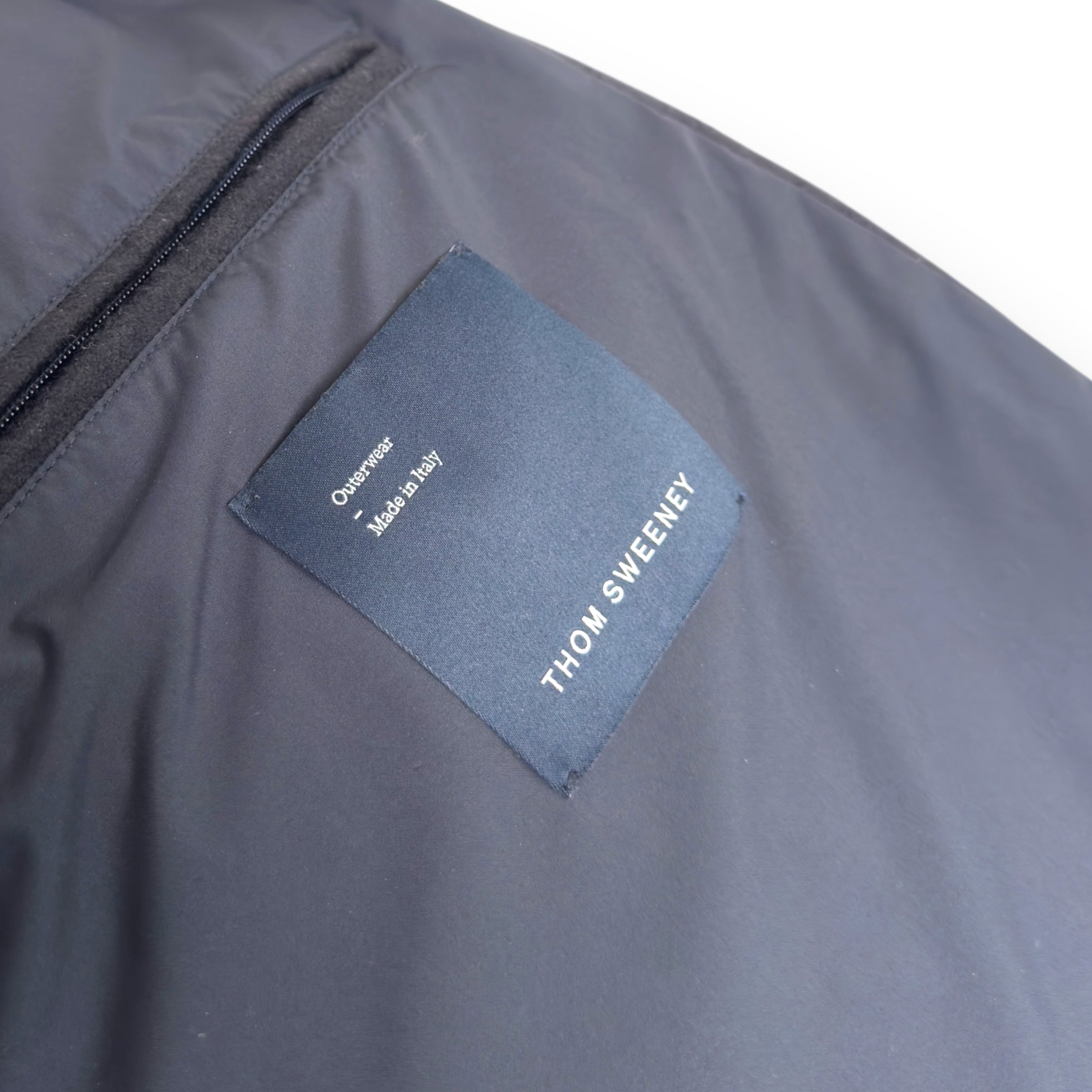 THOM SWEENEY CASHMERE LONG PUFFER JACKET NAVY L