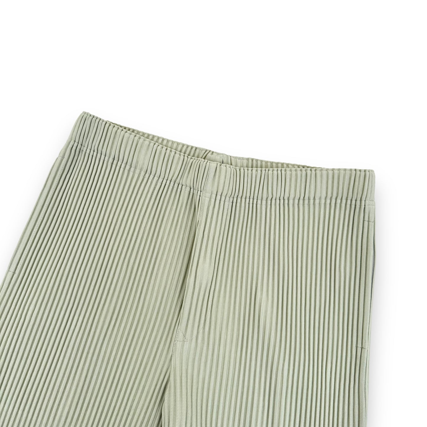 ISSEY MIYAKE HOMME PLISSÉ FLARED PLEATED TROUSERS GREEN L