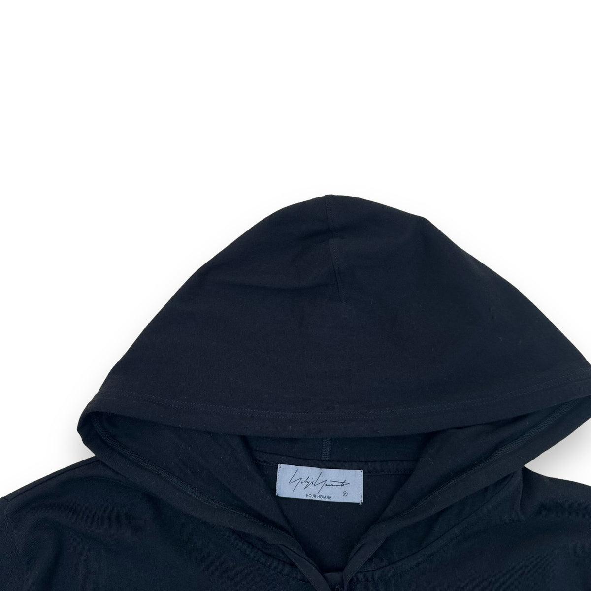 YOHJI YAMAMOTO OVERSIZED POUR HOMME HOODED T-SHIRT BLACK M