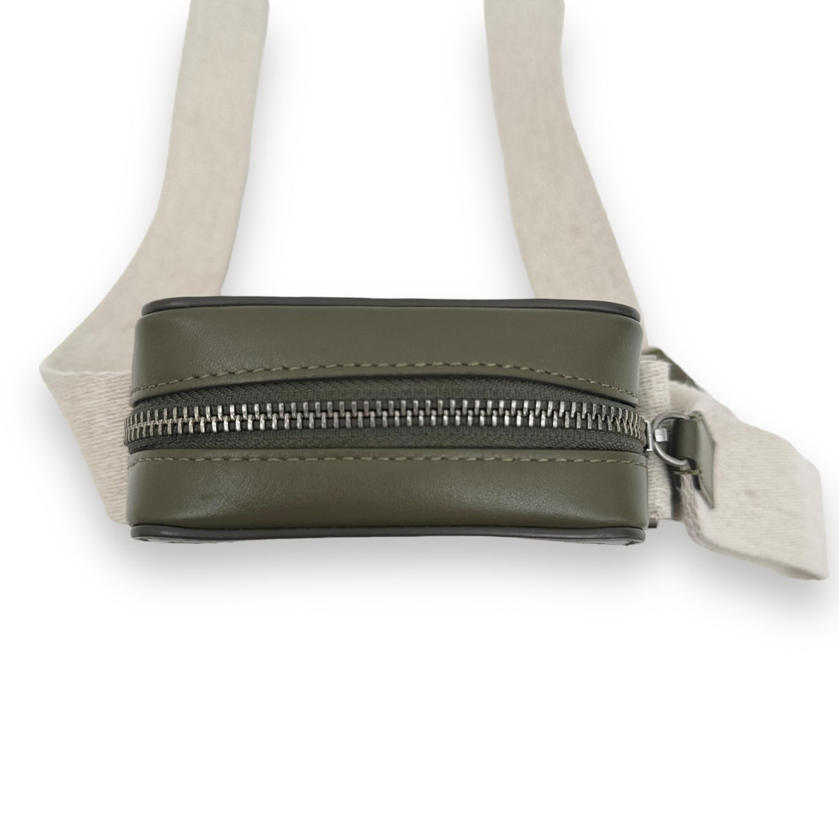 JACQUEMUS LE CUERDA VERTICAL EN CUIR CROSS BODY BAG GREEN