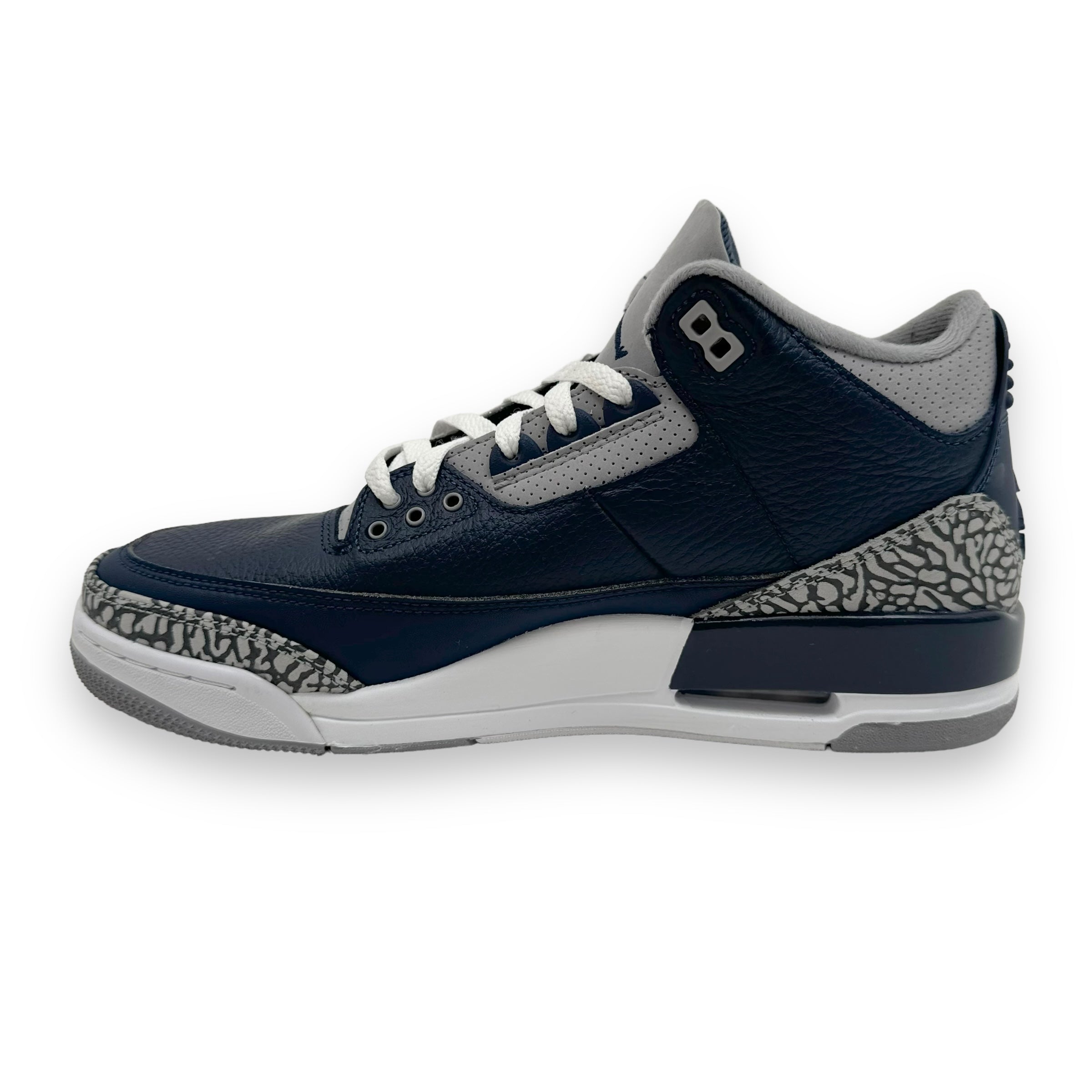 AIR JORDAN 3 RETRO GEORGETOWN SNEAKER NAVY / GREY UK8.5