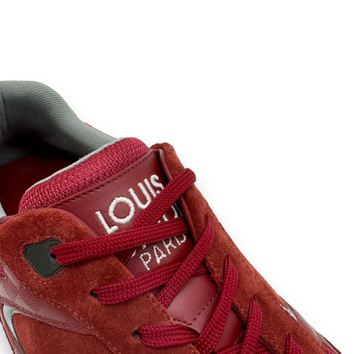 LOUIS VUITTON RUN AWAY SUEDE / MESH SNEAKER RED UK8.5
