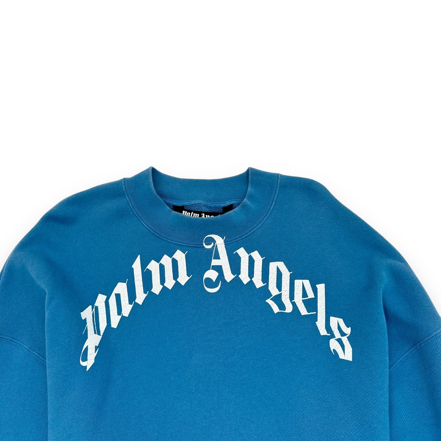 PALM ANGELS LOGO SWEATSHIRT BLUE L