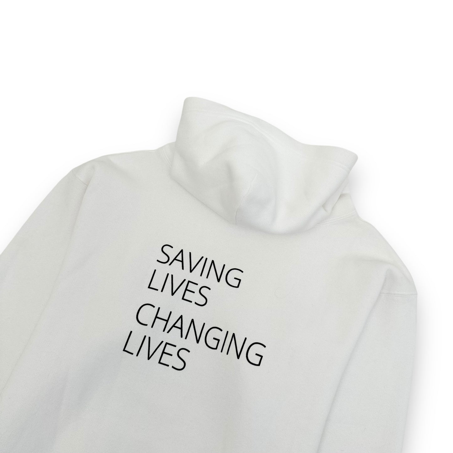 BALENCIAGA OVERSIZED WORLD FOOD PROGRAMME HOODIE WHITE / BLACK XS