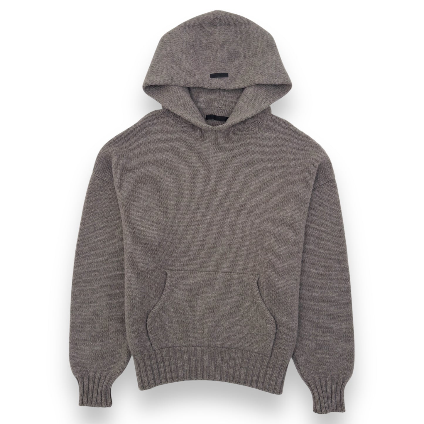 FEAR OF GOD KNIT PULLOVER HOODIE WARM GREY L