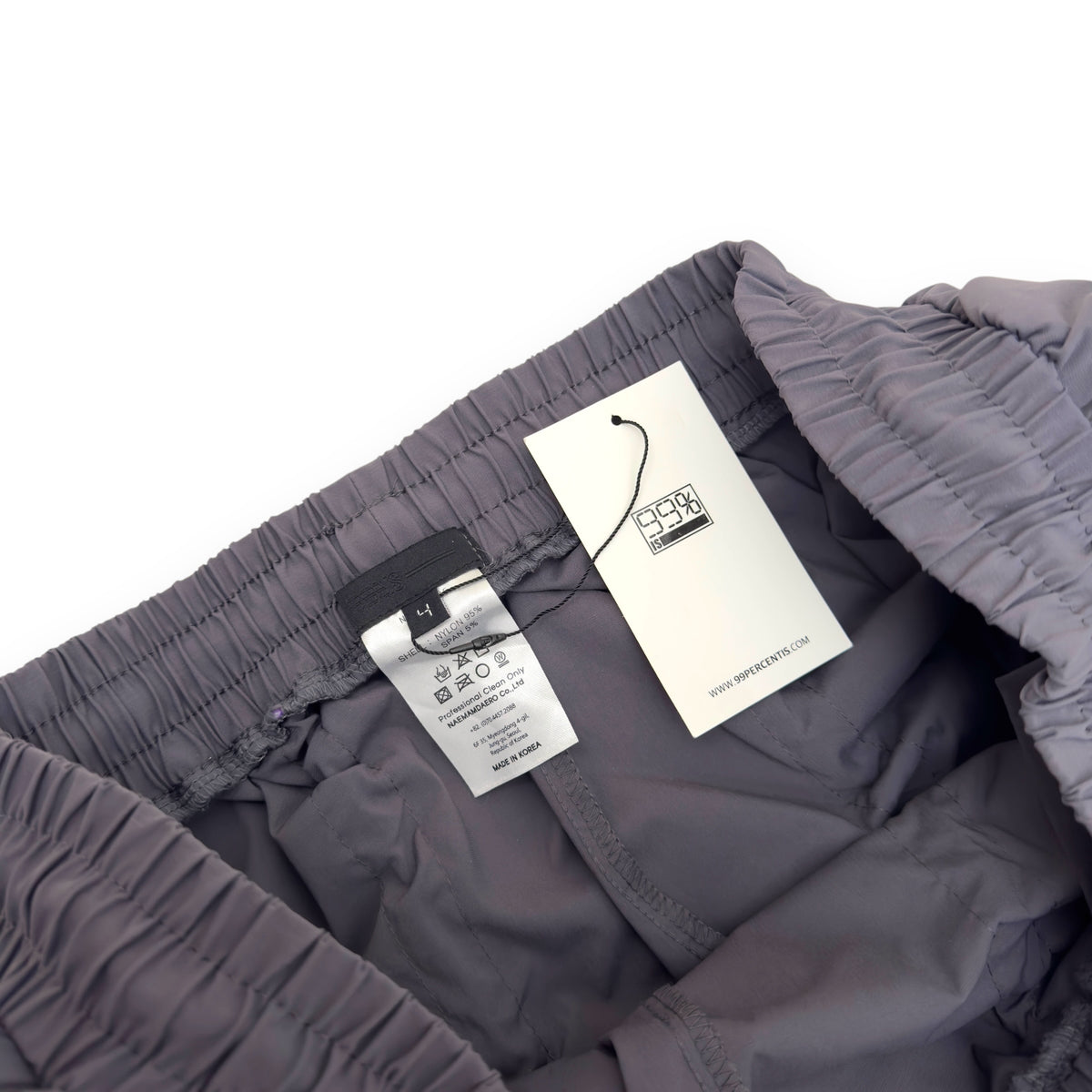 99PERCENTIS GOBCHANG WRINKLE TROUSERS GREY / PURPLE 4 / XL