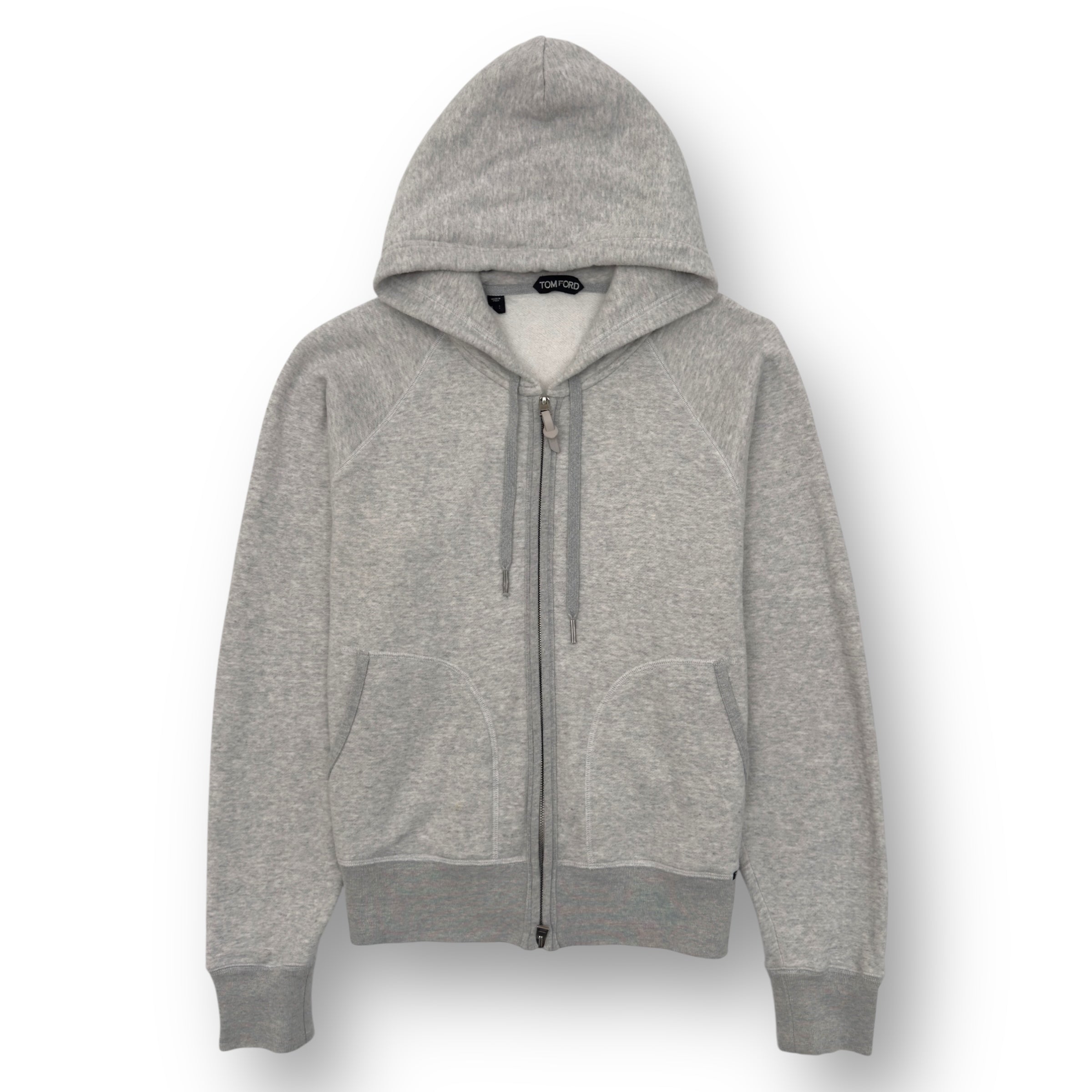 TOM FORD COTTON ZIP UP HOODIE GREY 52 / XL