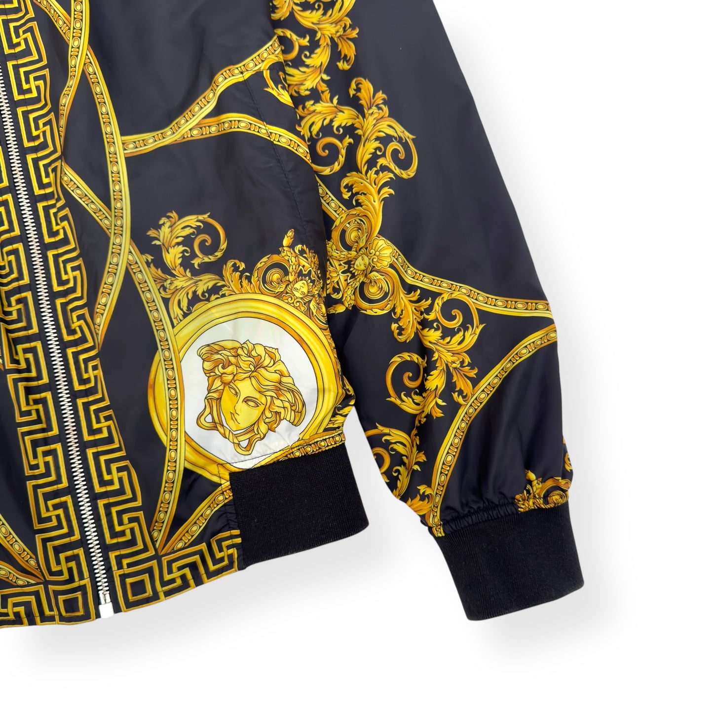 VERSACE BAROQUE PRINT REVERSIBLE JACKET YELLOW / BLACK 46 / S