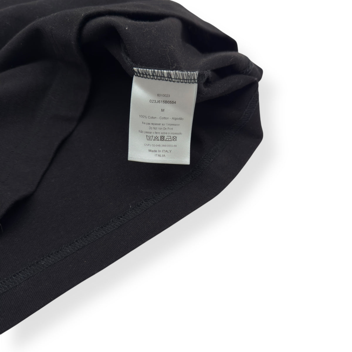 DIOR X DANIEL ARSHAM ERODED LOGO T-SHIRT BLACK M x2