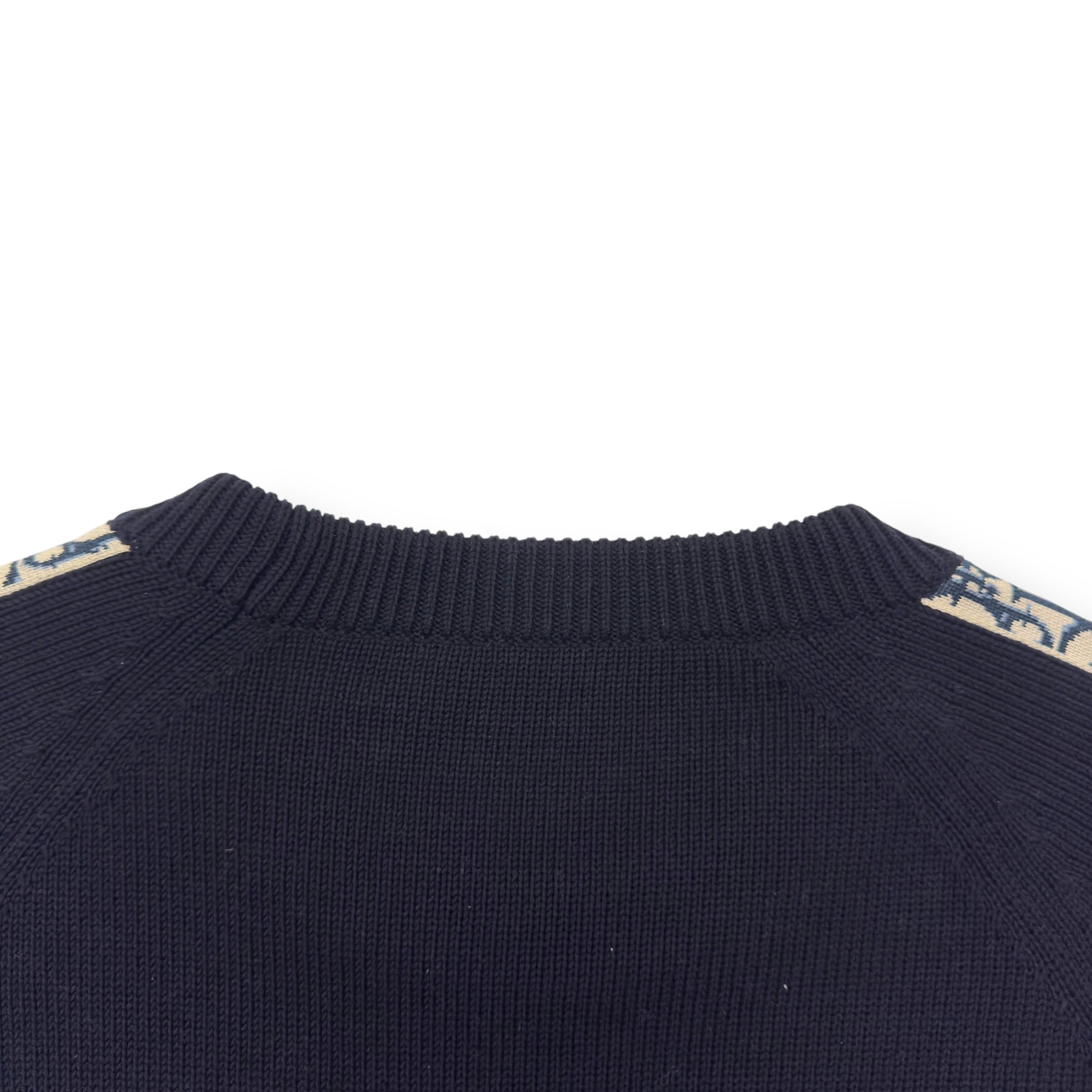 DIOR KNITTED CREWNECK SWEATER BLACK XL