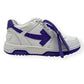 OFF-WHITE WOMENS OUT OF OFFICE LOW TOP SNEAKER WHITE / PURPLE 38 / UK5
