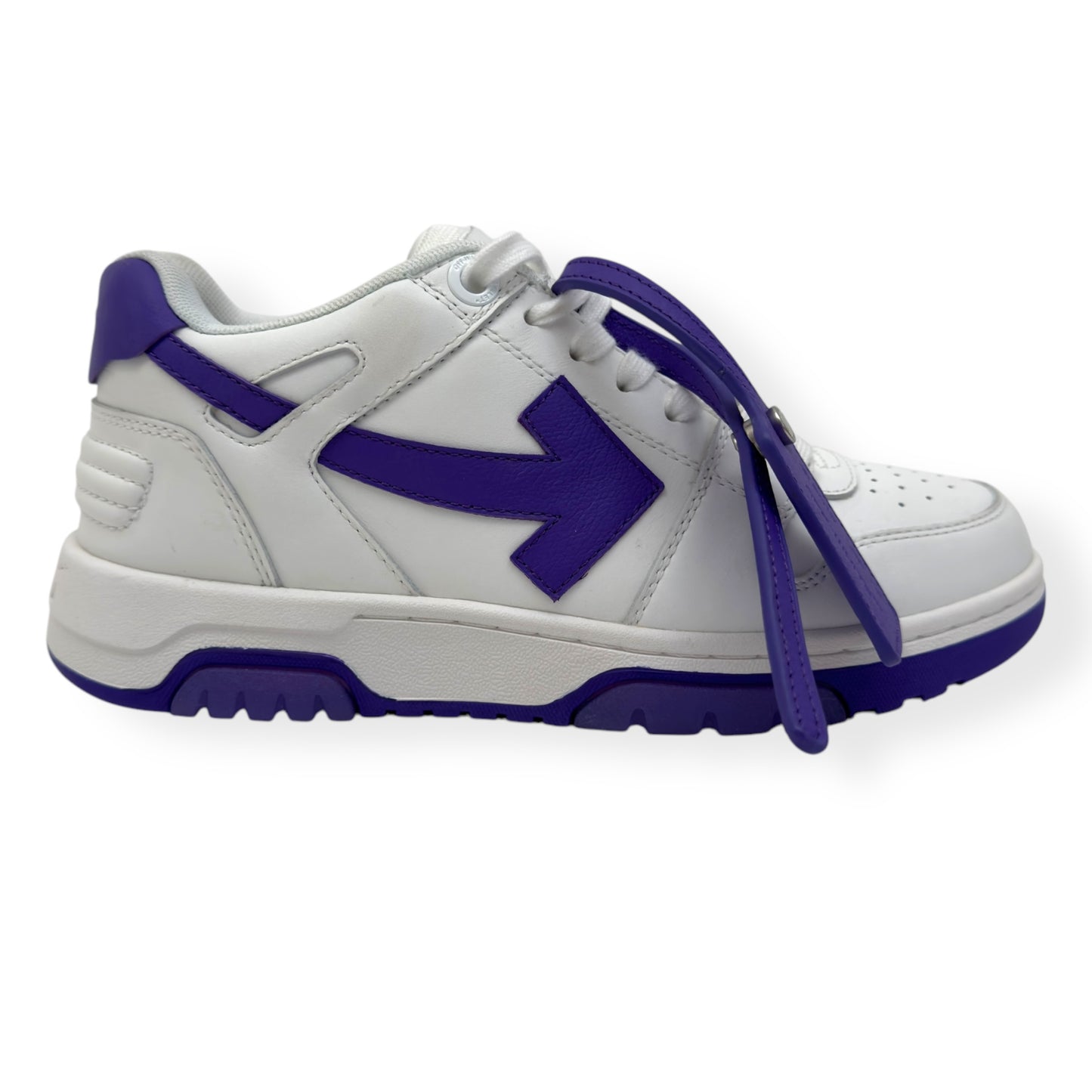 OFF-WHITE WOMENS OUT OF OFFICE LOW TOP SNEAKER WHITE / PURPLE 38 / UK5