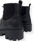GUCCI WOMENS FRANCES CHEVRON-QUILTED LEATHER ANKLE BOOTS BLACK 38 / UK5