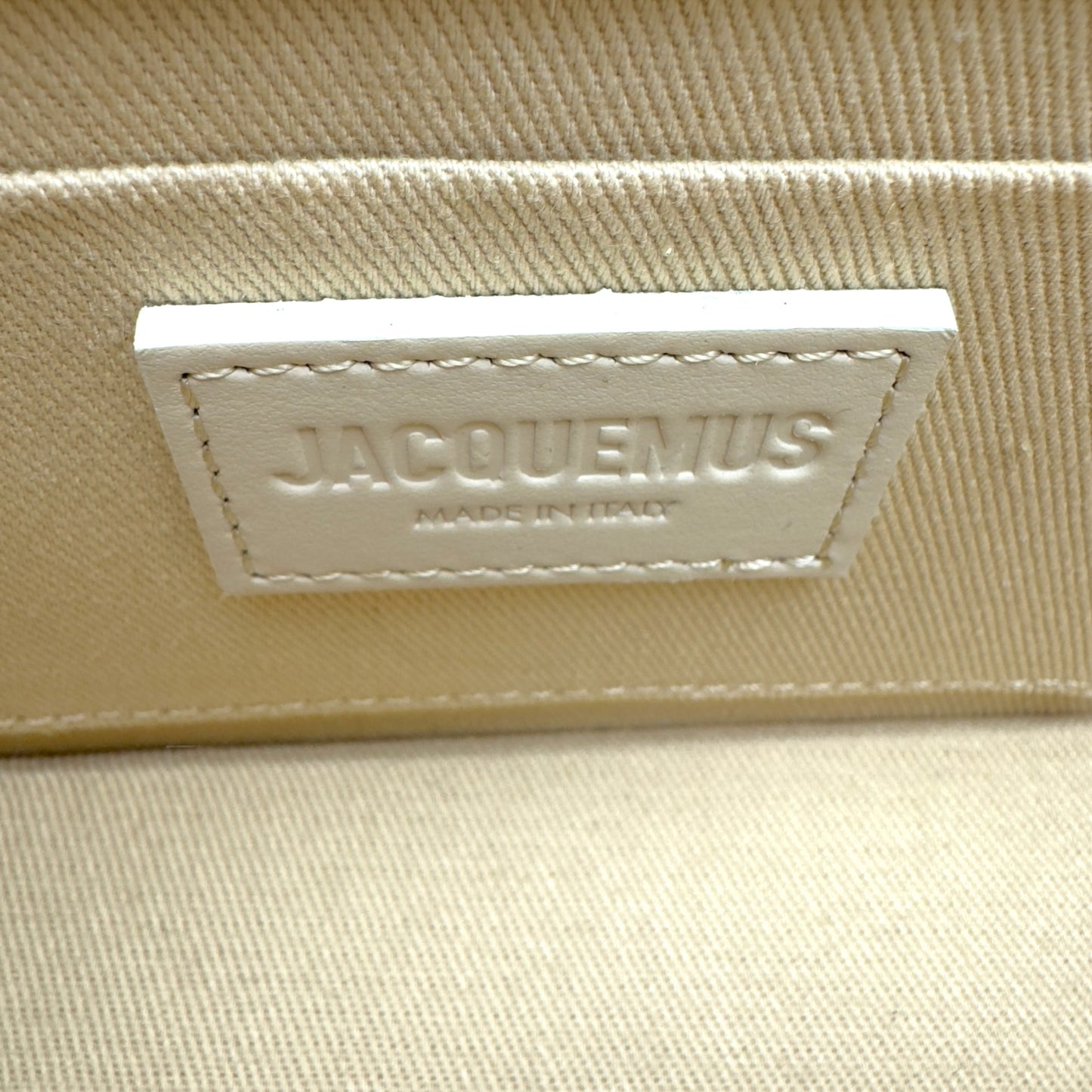JACQUEMUS ‘LE CHIQUITO LONG’ LINEN SHOULDER BAG BEIGE