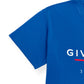 GIVENCHY OVERSIZED LOGO PRINT COTTON T-SHIRT BLUE / WHITE M