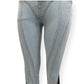 MUGLER SPIRAL SKINNY DENIM JEANS BLUE / BLACK 36 / W26”