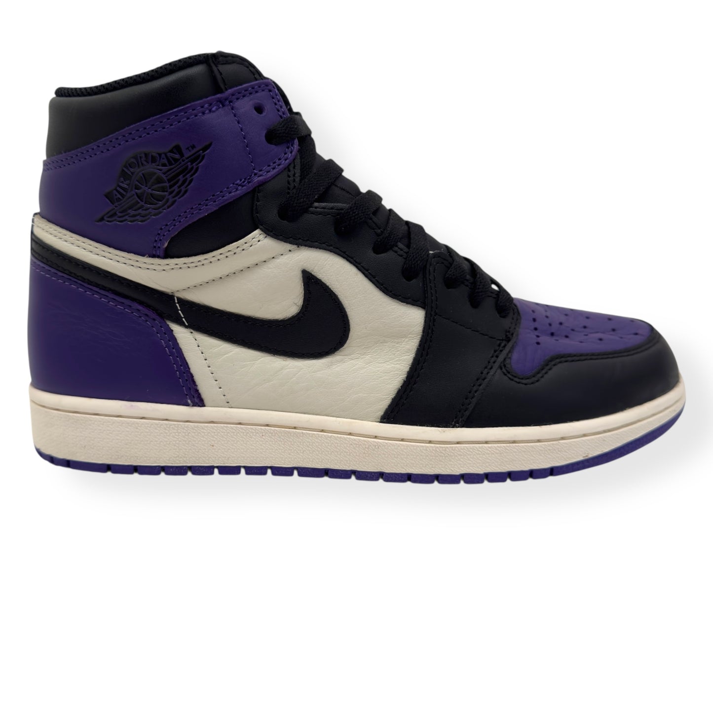 JORDAN 1 RETRO HIGH TOP SNEAKER COURT PURPLE / BLACK UK9