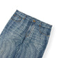 LOUIS VUITTON X YAYOI KUSAMA ALL OVER PUMPKIN GRAPHIC PRINT DENIM JEANS INDIGO W34” / L