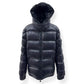 MONCLER MAYA HOODED SHORT DOWN PUFFER JACKET NAVY 5 / XL