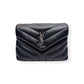 SAINT LAURENT TOY QUILTED LEATHER CROSS-BODY BAG BLACK / SILVER S
