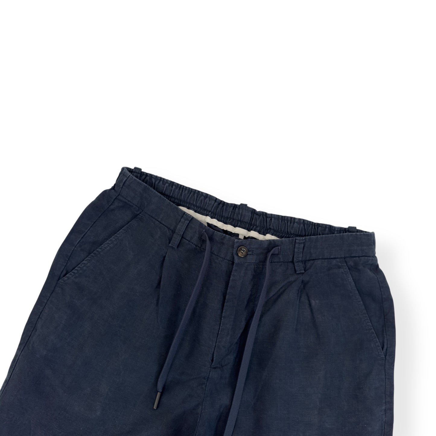 THOM SWEENEY LINEN BLEND SHORTS BLUE 48 / S