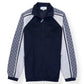 GUCCI OVERSIZE TECHNICAL JERSEY ZIP TRACK JACKET BLACK / WHITE S