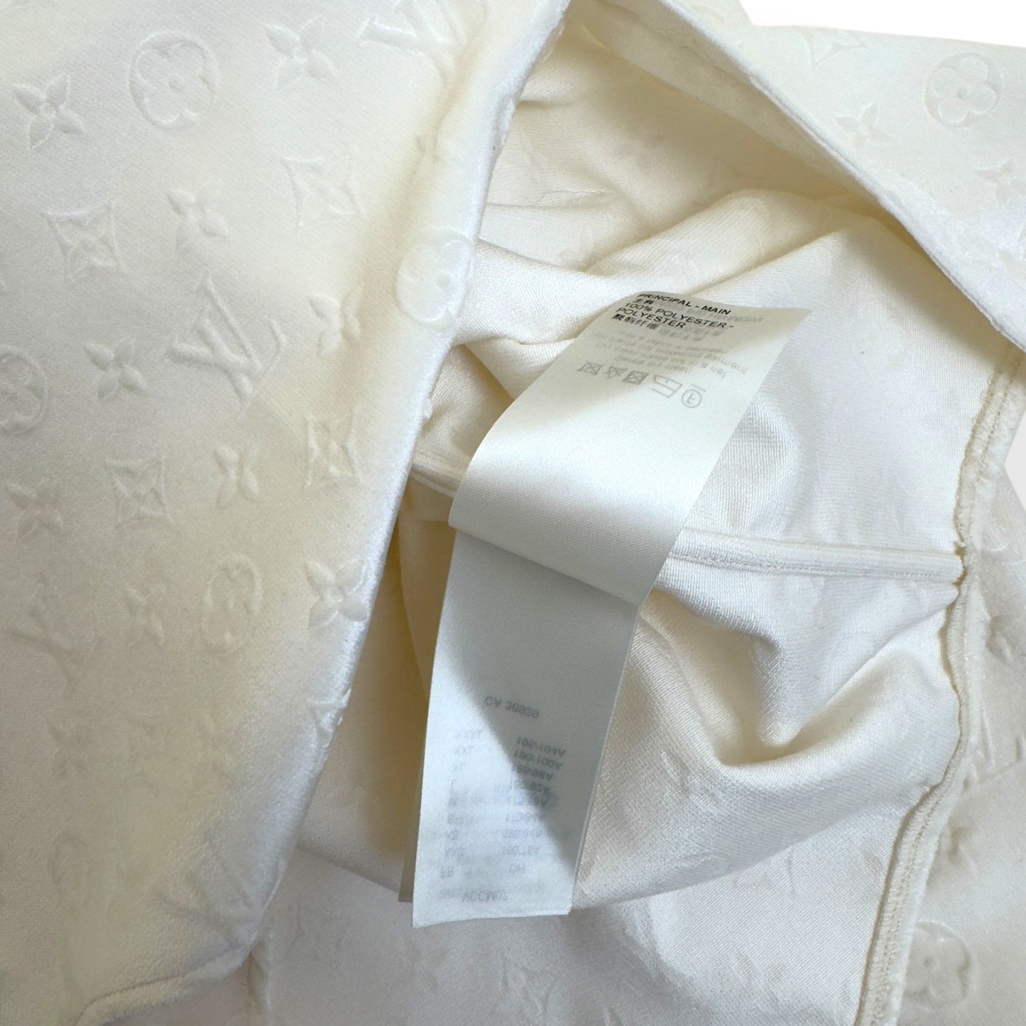 LOUIS VUITTON LV MONOGRAM VELVET SHIRT IVORY L