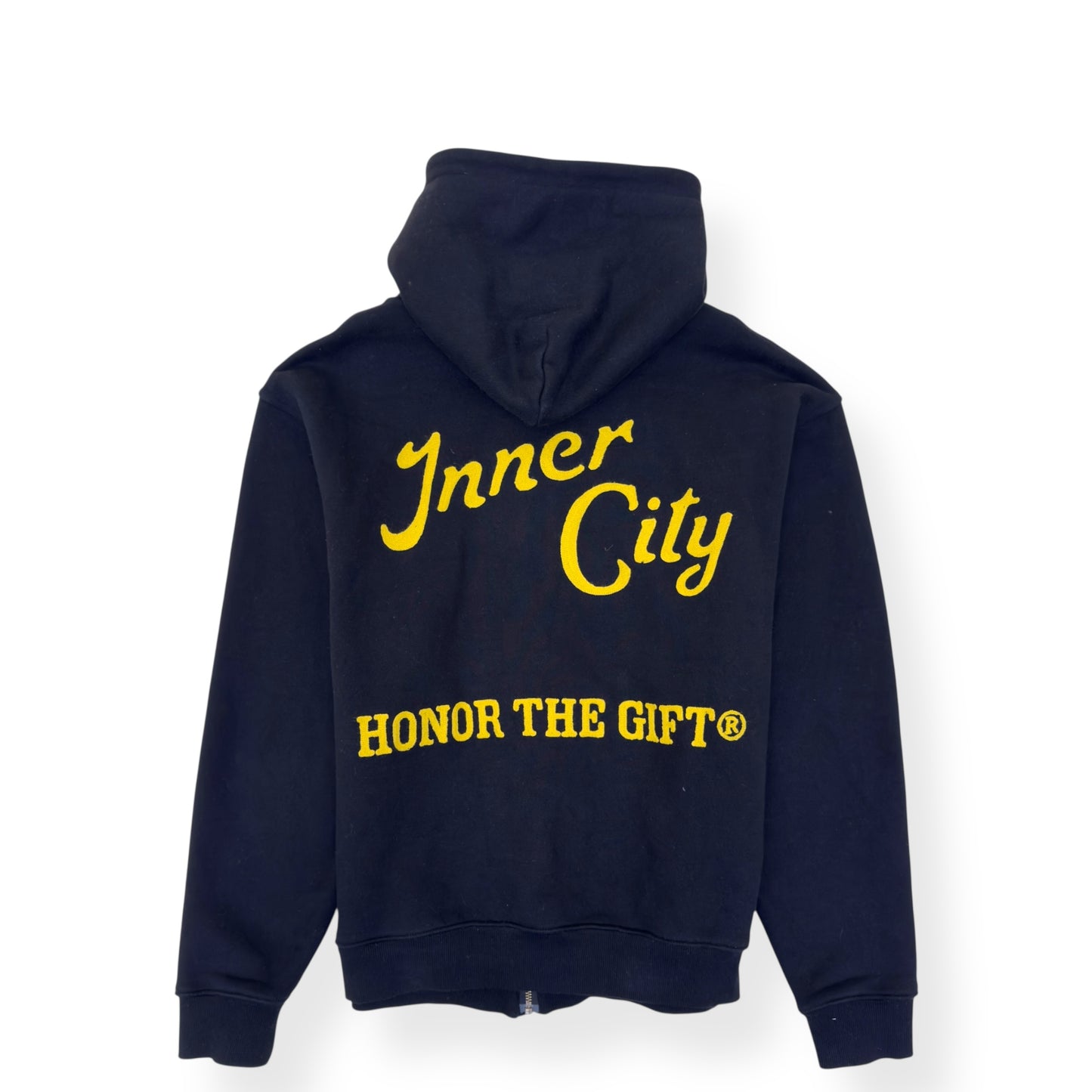 HONR THE GIFT NEIGHBOURHOOD ZIP-UP HOODIE BLACK / YELLOW L
