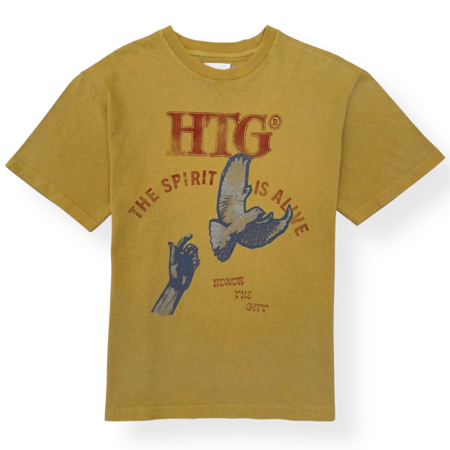 HONOR THE GIFT ALIVE GRAPHIC COTTON T-SHIRT YELLOW M
