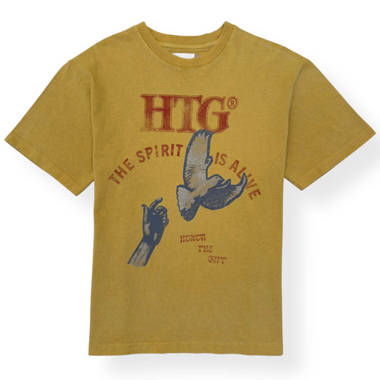 HONOR THE GIFT ALIVE GRAPHIC COTTON T-SHIRT YELLOW M