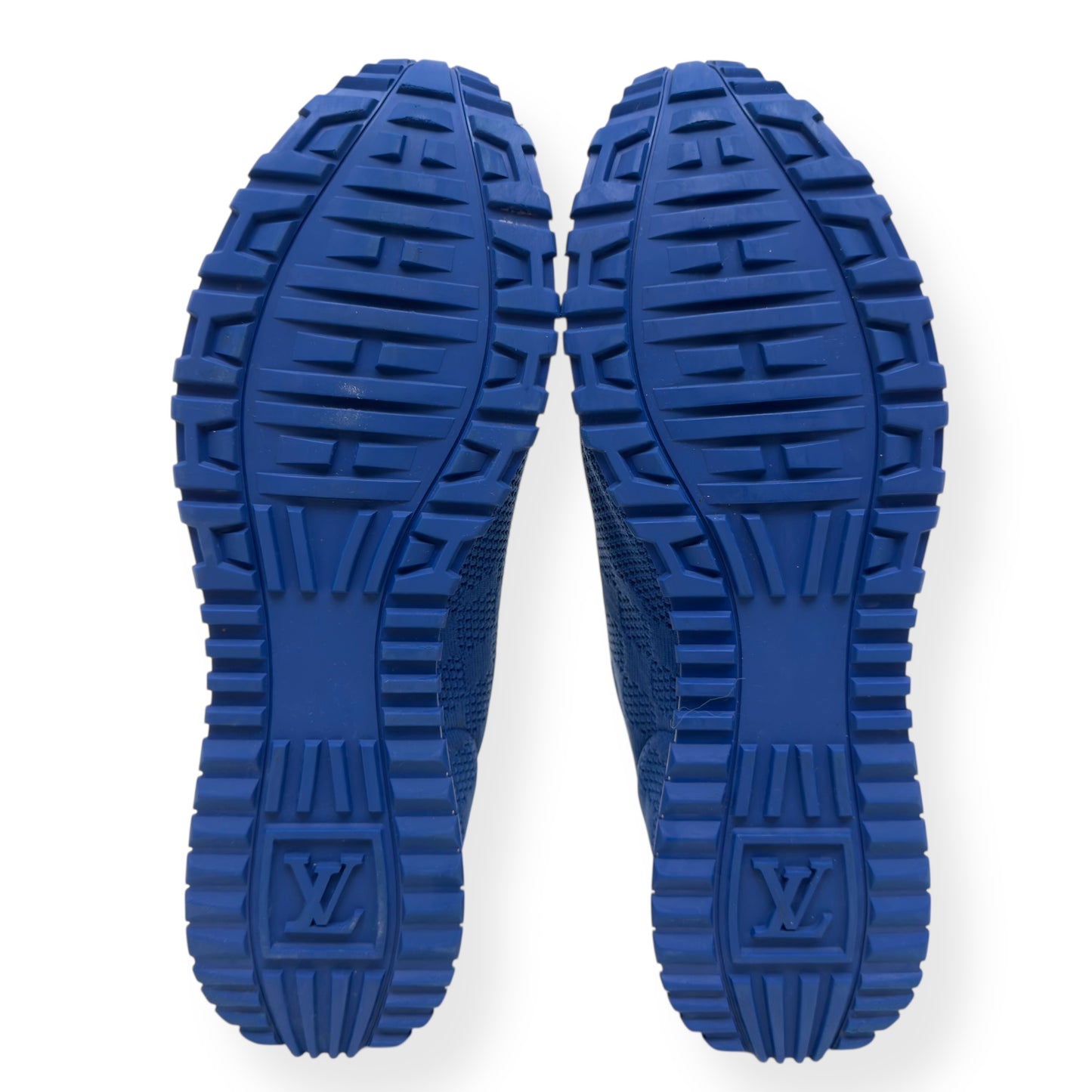 LOUIS VUITTON DAMIER MESH RUN AWAY SNEAKER BLUE UK9.5