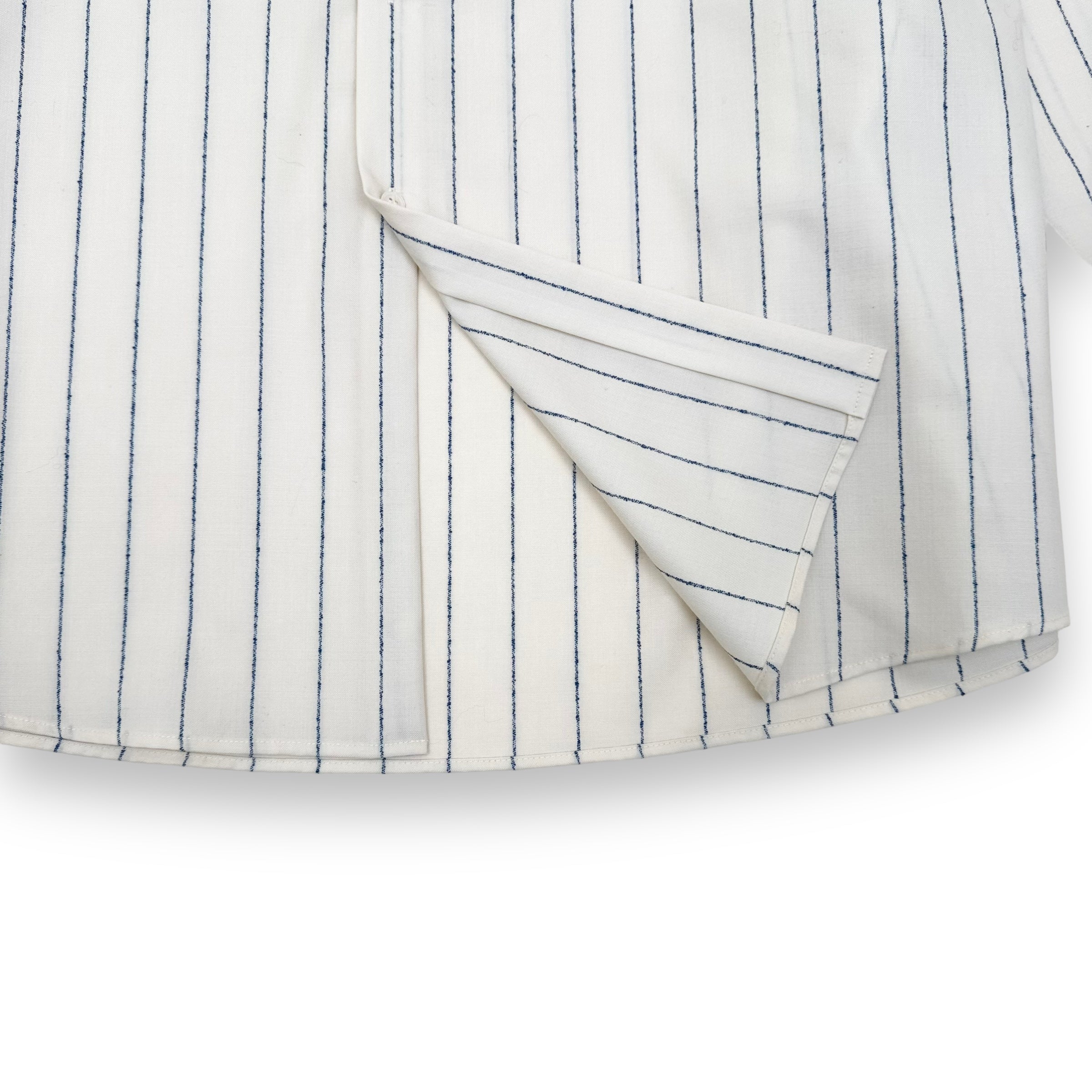 MARNI RELAXED PINSTRIPE LONG SLEEVE SHIRT NATURAL / BLUE L