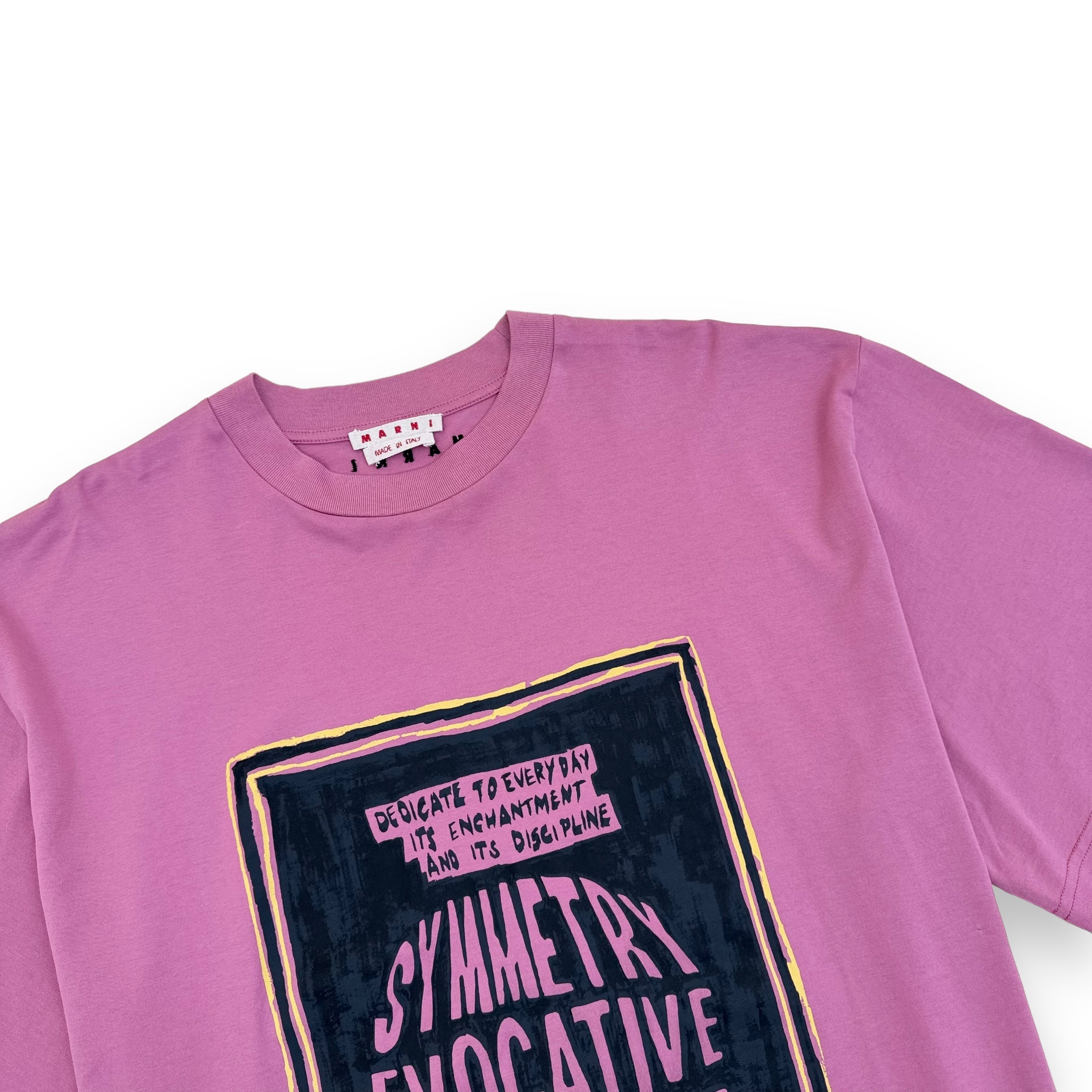 MARNI COTTON PRINT T-SHIRT PINK XXL