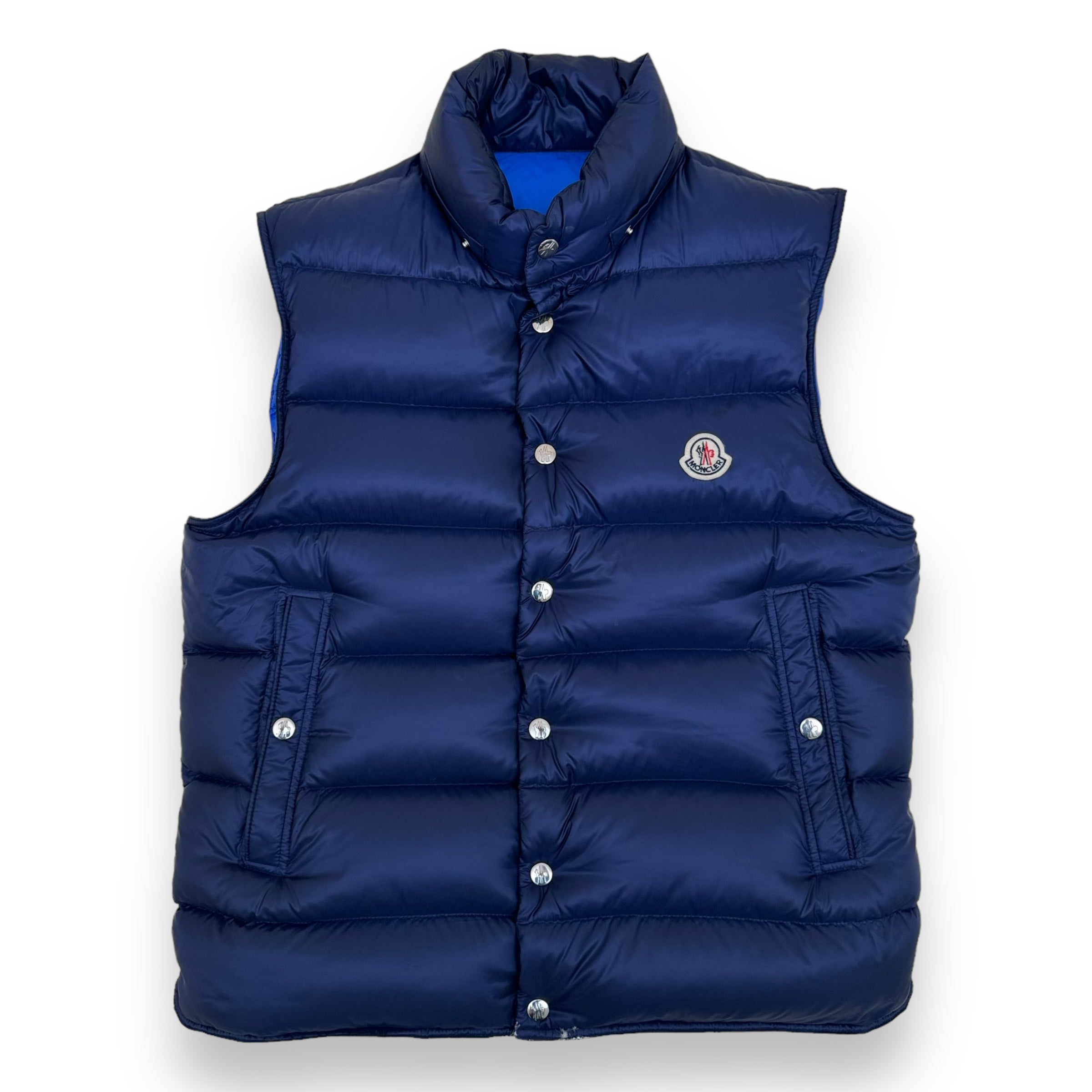 MONCLER BILLECART GILET PUFFER JACKET NAVY BLUE L