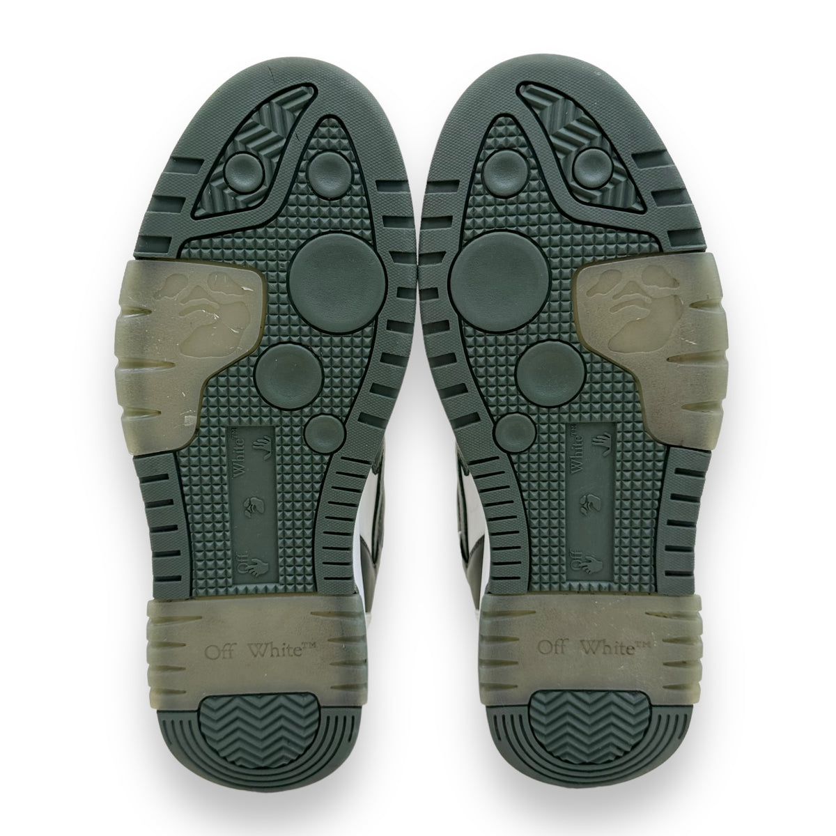 OFF-WHITE OUT OF OFFICE SNEAKER GREEN / WHITE UK9