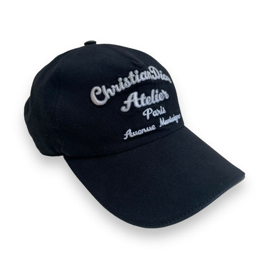 CHRISTIAN DIOR EMBROIDERED BASEBALL CAP BLACK L