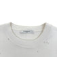 GIVENCHY DISTRESSED LOGO CREWNECK SWEATSHIRT WHITE L